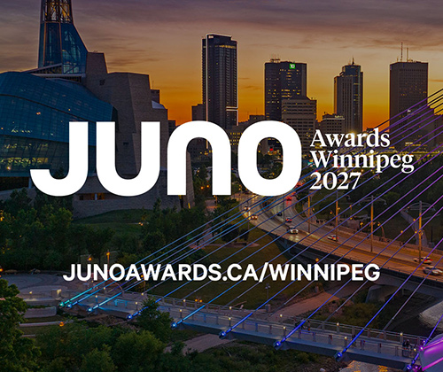 Cue the spotlight: the JUNOS are headed back to Winnipeg!